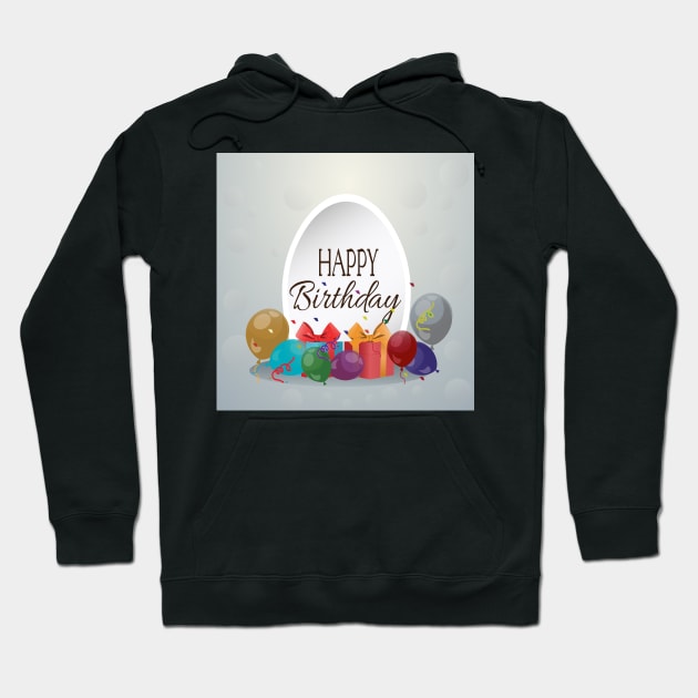 happy birthday Hoodie by Double You Store